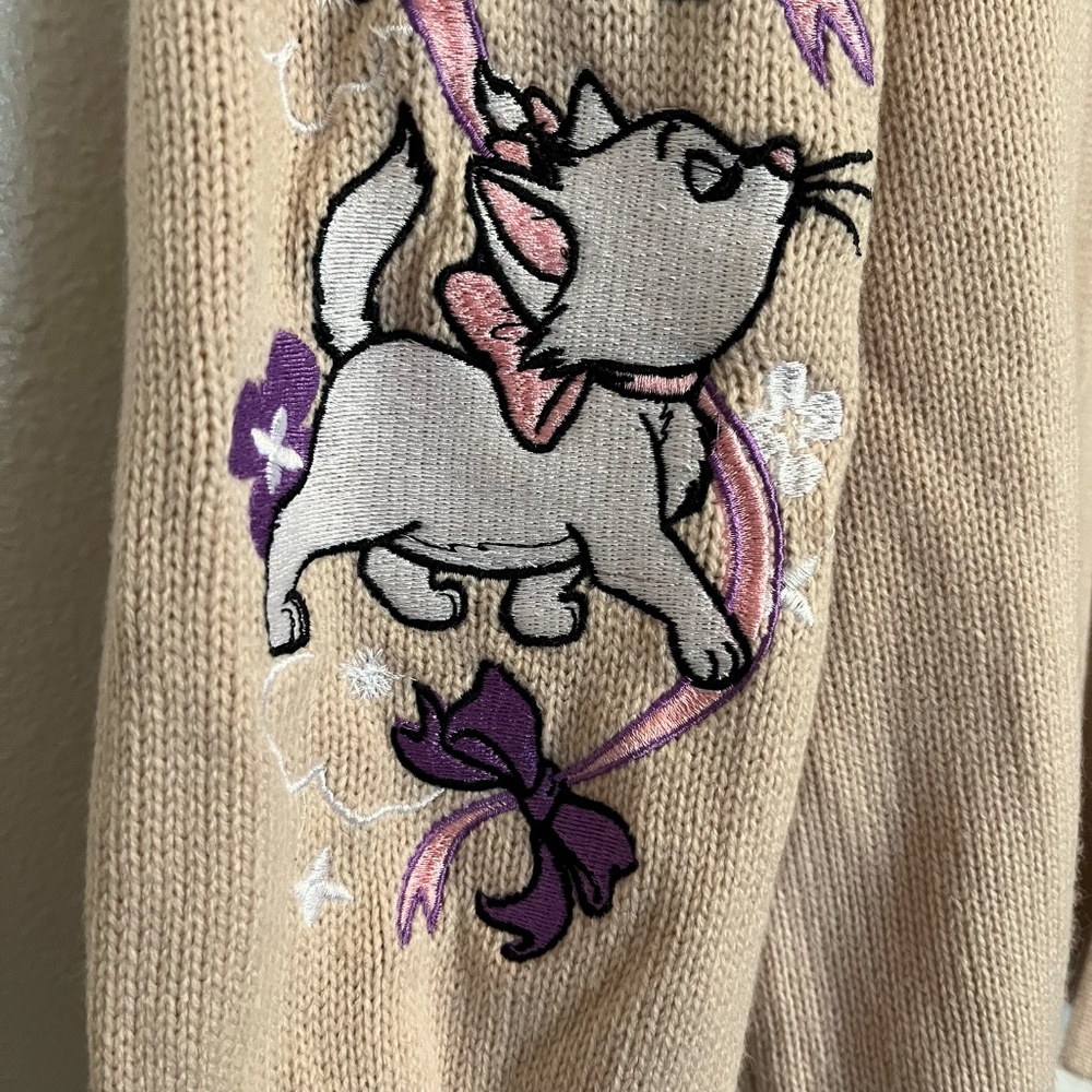 Disney - The Aristocats Marie Eiffel Tower Embroidered Open Cardigan - 3X - Picture 7 of 14